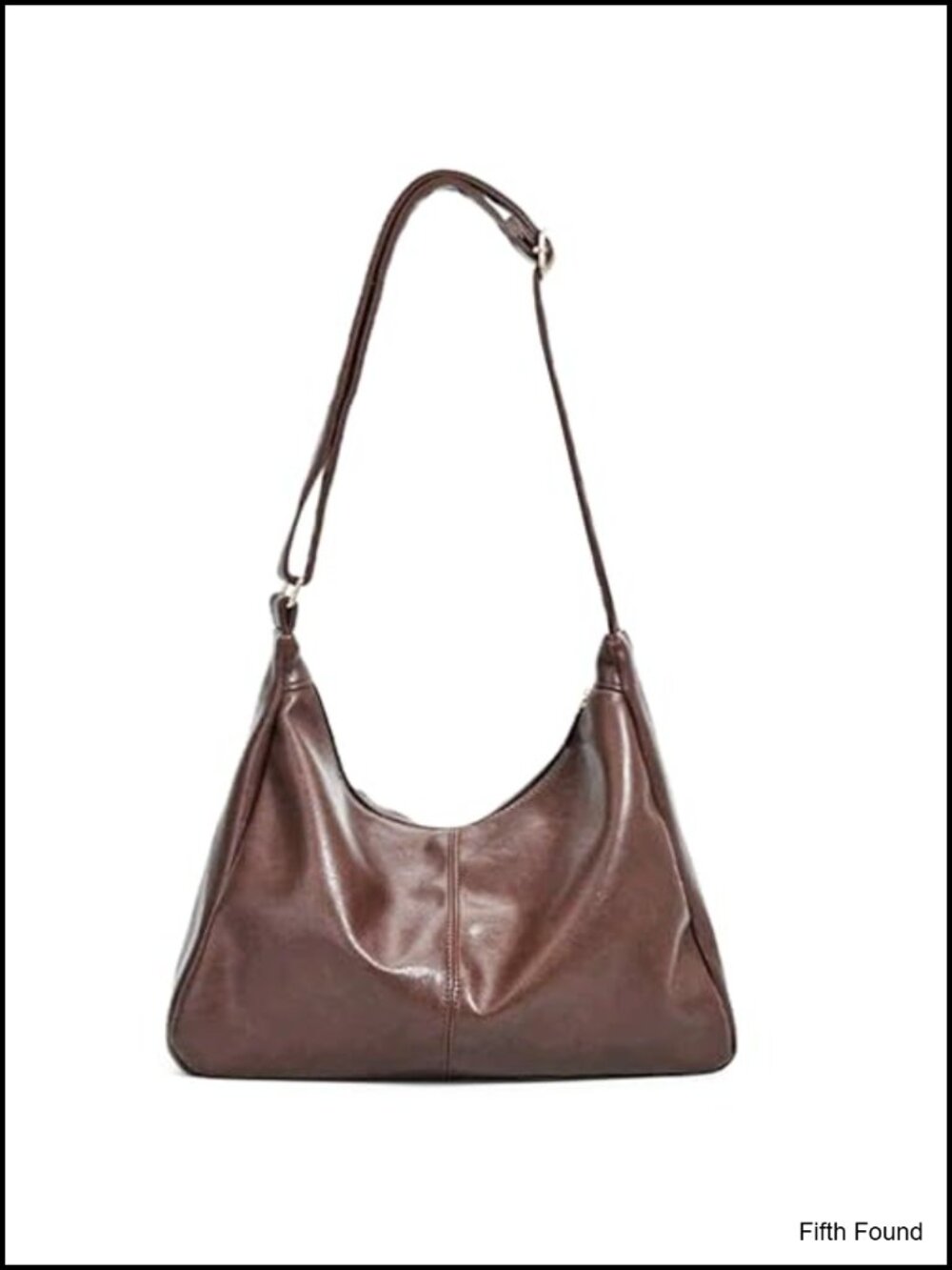 Faux Leather Hobo Shoulder Bag Adjustable Strap Women's Purse